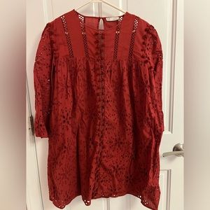 Zara Woman’s Eyelet Mini Dress - M